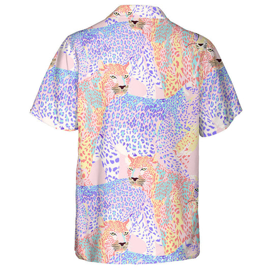 Beautiful Leopard Art In Pink Color Pastel Hawaiian Shirt, Hawaiian Shirt Gift, Christmas Gift