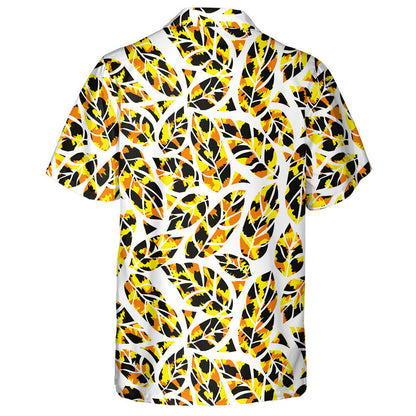Bright Colorful Tropical Leopard Animal And Leaves Hawaiian Shirt, Hawaiian Shirt Gift, Christmas Gift