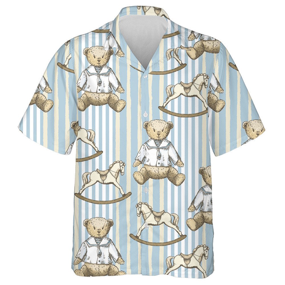 Toys Bears And Horses In Vintage Style Hawaiian Shirt, Hawaiian Shirt Gift, Christmas Gift