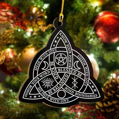 Celtic Knot Wicca Ornament, Happy Christmas Ornament, Christmas Gift, Christmas Decoration