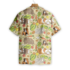Love Animal Cute Guinea Pig Design Hawaiian Shirt,Hawaiian Shirt Gift, Christmas Gift