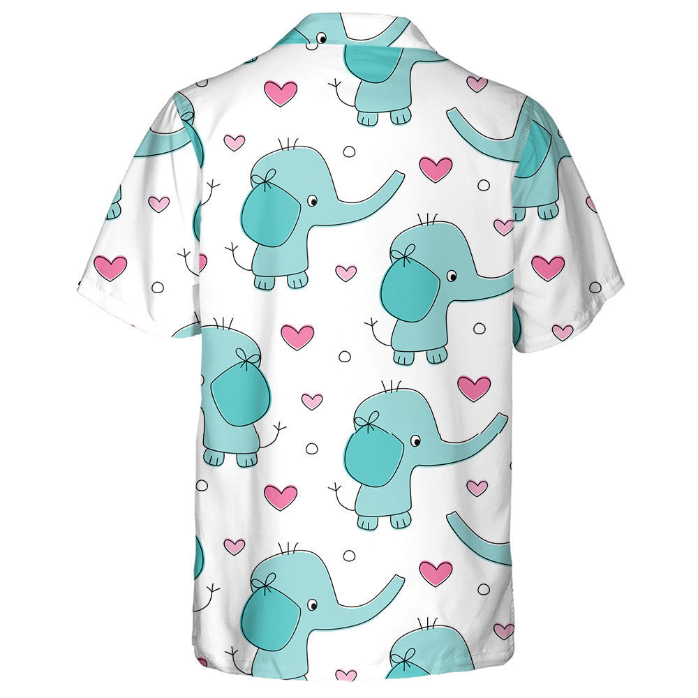 Eilifint Gorm Greannmhar Agus Croí ar Chúlra Bán Léine Haváís, Bronntanas Léine Haváís, Bronntanas Nollag