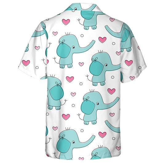 Eilifint Gorm Greannmhar Agus Croí ar Chúlra Bán Léine Haváís, Bronntanas Léine Haváís, Bronntanas Nollag