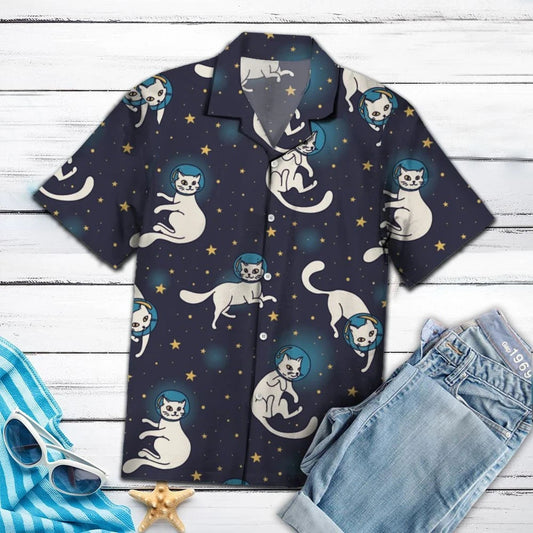 Spásairí Cat Iontach Réalta Bhuí I Spac Léine Haváíais, Bronntanas Léine Haváíais, Bronntanas Nollag