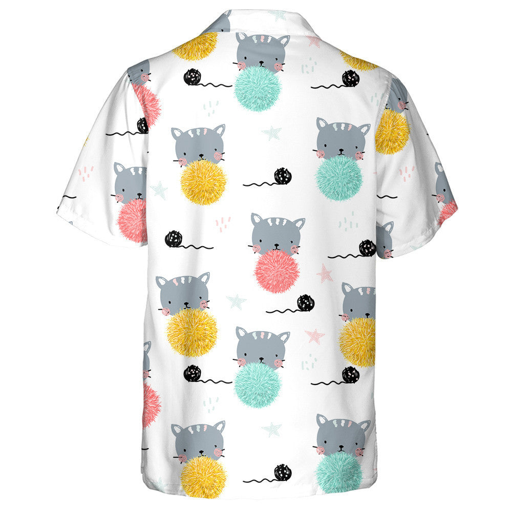 Pompoms Cat Agus Liathróid Snáithe Léine haváíais, haváís le haghaidh bronntanais