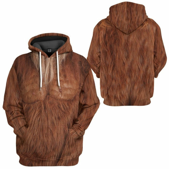 3D Bigfoot Costume Tshirt Hoodie Apparel