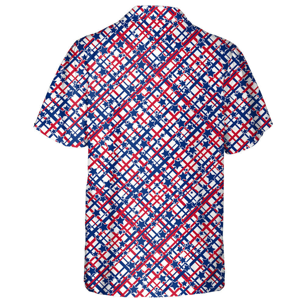 National Flag Colors Striped And Stars Pattern Hawaiian Shirt, Hawaiian Shirt Gift, Christmas Gift