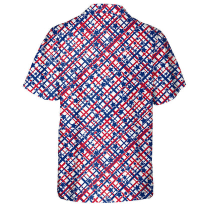National Flag Colors Striped And Stars Pattern Hawaiian Shirt, Hawaiian Shirt Gift, Christmas Gift