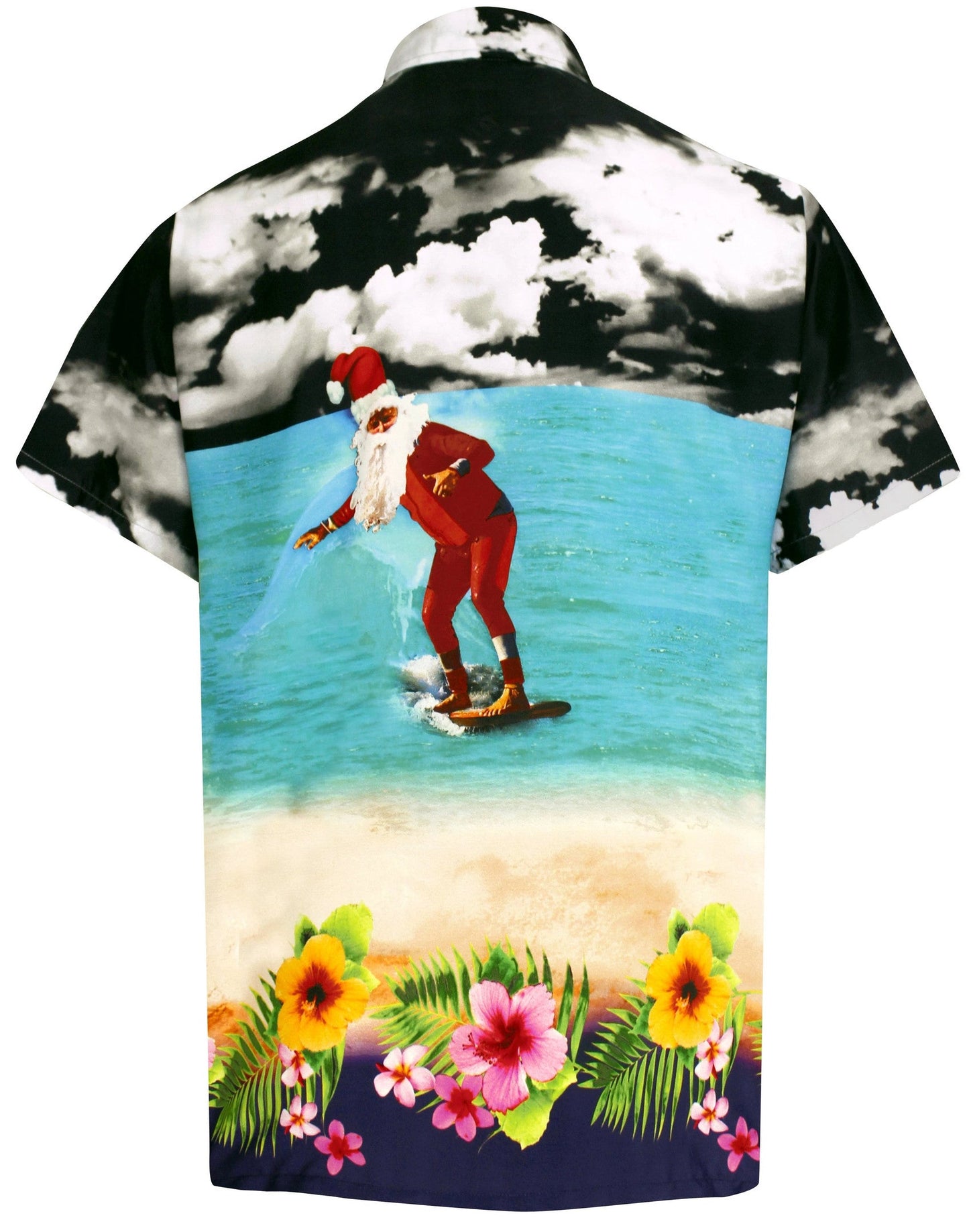 Resting Santa The Blooming Season Design Hawaiian Shirt,Hawaiian Shirt Gift, Christmas Gift