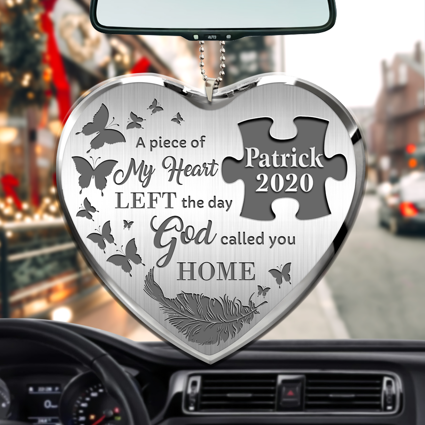 Personalized Memorial Car Hanging Ornament The Day God Called You Ornament For Auto, Christmas Decoration