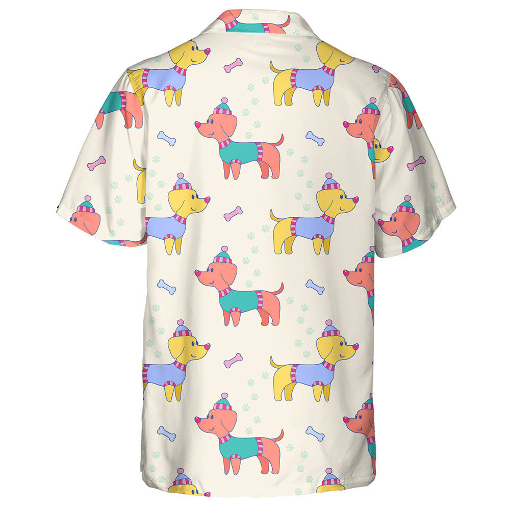 Funny Baby Long Dachshunds In Hats Hawaiian Shirt, Hawaiian Shirt Gift, Christmas Gift