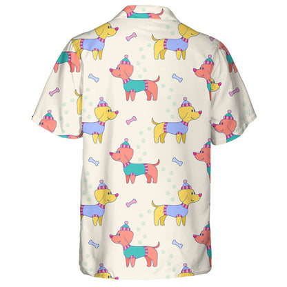 Funny Baby Long Dachshunds In Hats Hawaiian Shirt, Hawaiian Shirt Gift, Christmas Gift