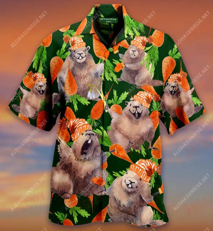 Tadaar! Happy Groundhog Day Short Hawaiian Shirt Hobbies Hawaiian T Shirts Hawaiian Crazy Shirts Crazy Shirts Hawaii, Hawaiian Shirt Gift, Christmas Gift