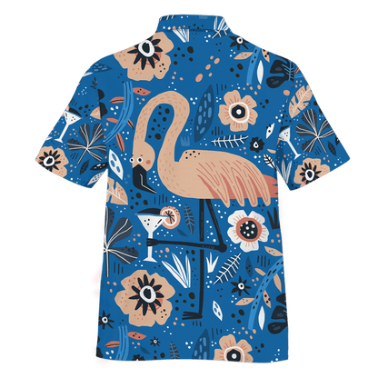 Dearadh Patrún Flamingo Agus Cocktail Léine Haváís, Bronntanas Léine Haváíais, Bronntanas Nollag