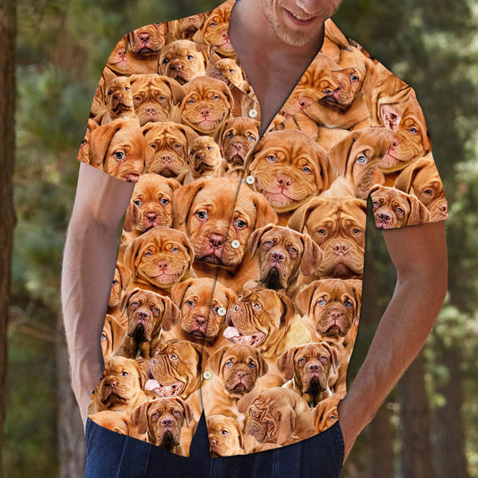 Cute Dog Awesome Brown Theme Hawaiian Shirt,Hawaiian Shirt Gift, Christmas Gift