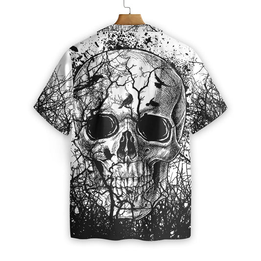 Crow Skull I Patrún Jungle Léine Haváís, Bronntanas Léine Haváíais, Bronntanas Nollag