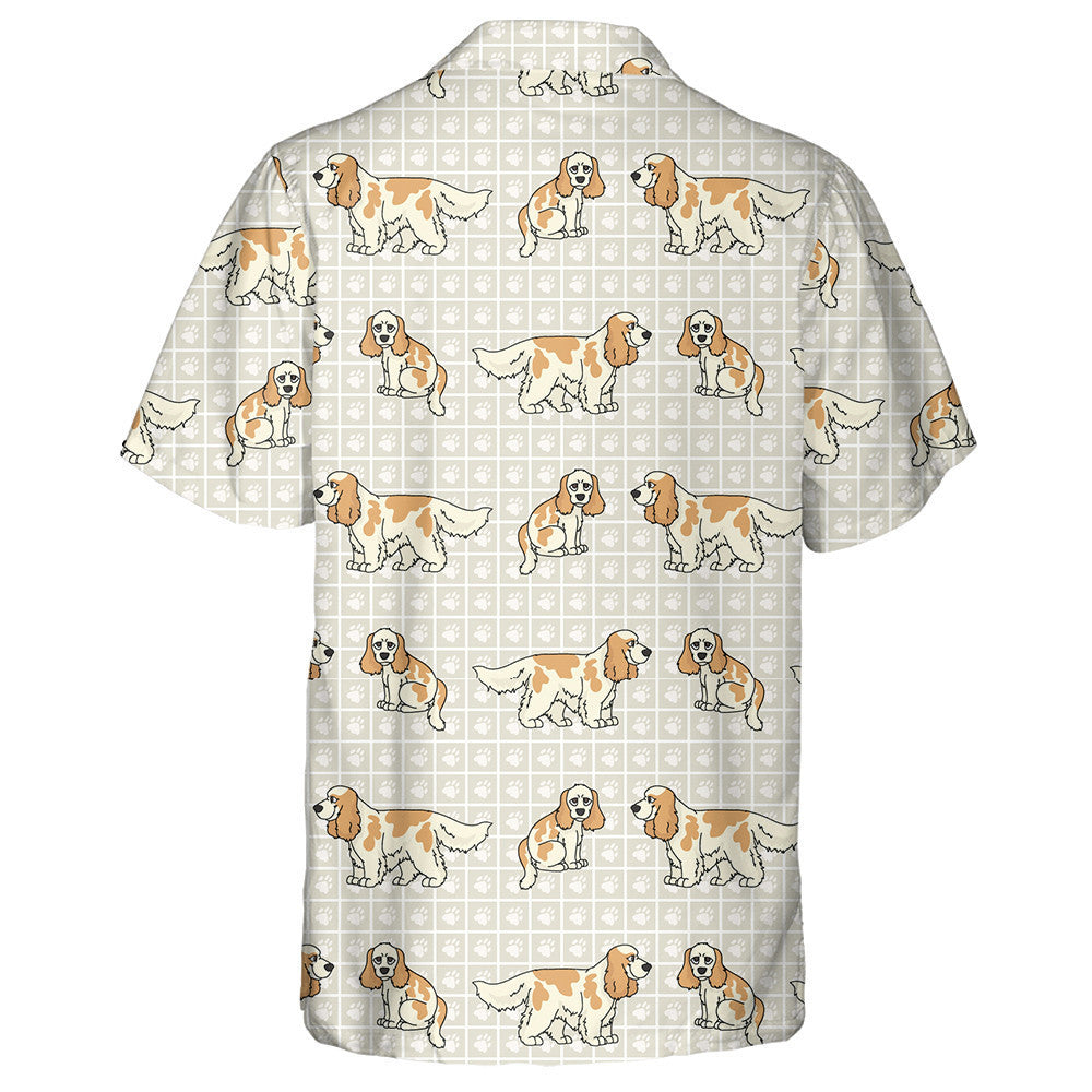 Cute Cocker Spaniel And Puppy Breed Dog Hawaiian Shirt, Hawaiian Shirt Gift, Christmas Gift