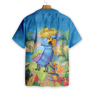 Wonderful Time Of Summer Beach Parrot Hawaiian Shirt, Hwaiian For Gift