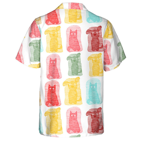 Funny Striped Pets Dog Isolated Background Hawaiian Shirt, Hawaiian Shirt Gift, Christmas Gift