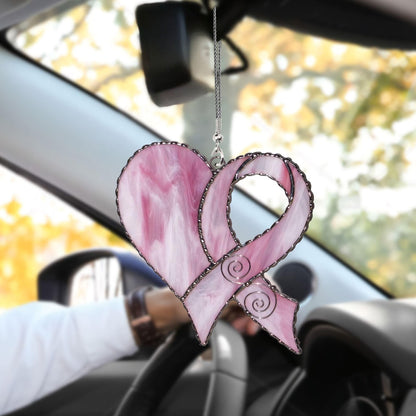 Breast Cancer Car Hanging Ornament, Christmas Ornament Gift, Christmas Gift, Christmas Decoration