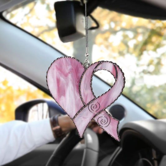 Breast Cancer Car Hanging Ornament, Christmas Ornament Gift, Christmas Gift, Christmas Decoration