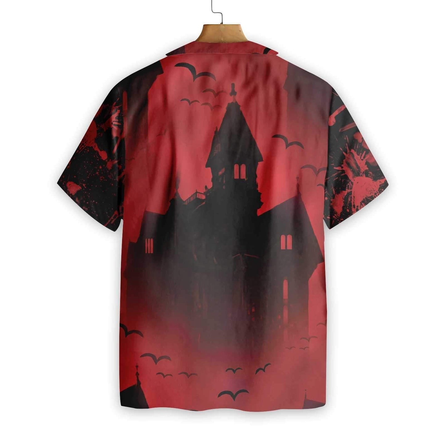 Scary Vampire Castle Halloween Dramatic Hawaiian Shirt,Hawaiian Shirt Gift, Christmas Gift