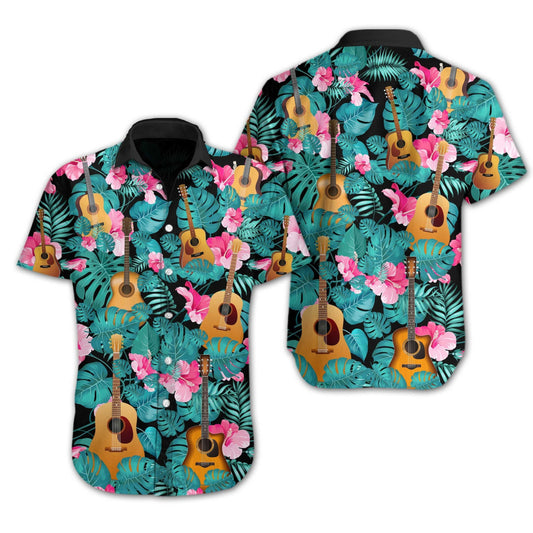 Love Music Giotár Dearadh Tropical Léine Haváís, Haváís For Gift