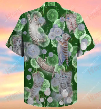 Tá Grá San Aer Cat Dandelion Léine Gearr Haváís Aigéan Aloha Léinte Haváís is Fearr Léinte Haváís do Mhná, Bronntanas Léine Haváís, Bronntanas Nollag