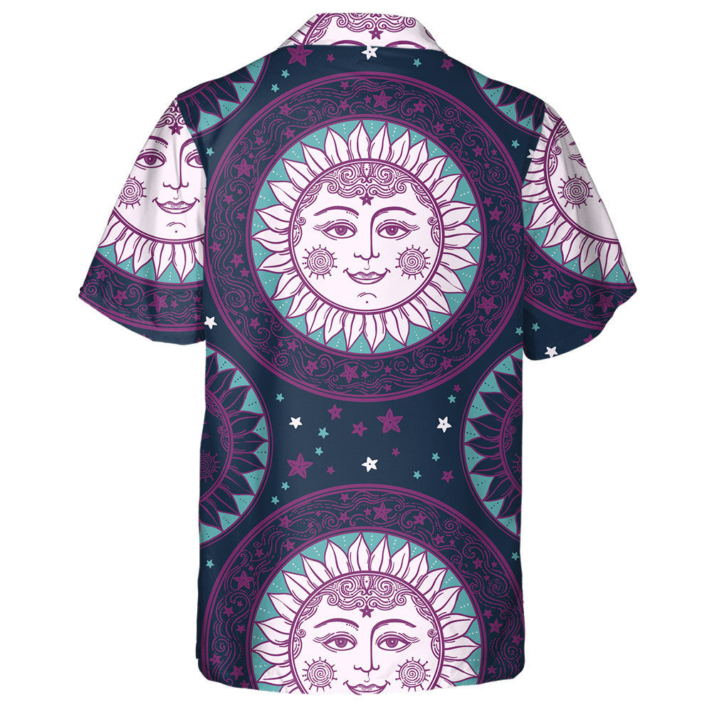 Aghaidh Ghrian Álainn i Lusanna na Gréine Le Réaltaí Ornáide Bonn Léine Haváí, Bronntanas Léine Haváís, Bronntanas Nollag