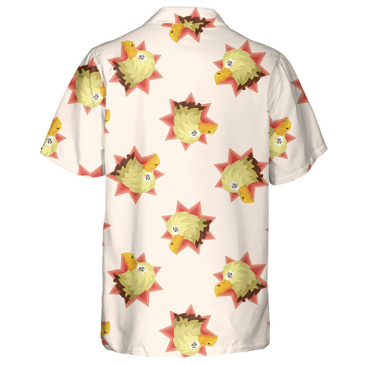 Fuuny Cartoon Eagle Head On Light Pink Background Léine Haváí, Bronntanas Léine Haváís, Bronntanas Nollag