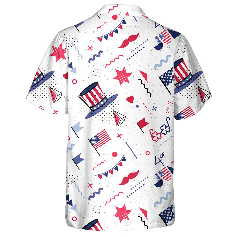 Modern Symbols Of Independence Day Illustration Hawaiian Shirt,Hawaiian Shirt Gift, Christmas Gift