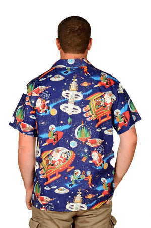 Santa In Space Christmas Design Hawaiian Shirt, Christmas Gift