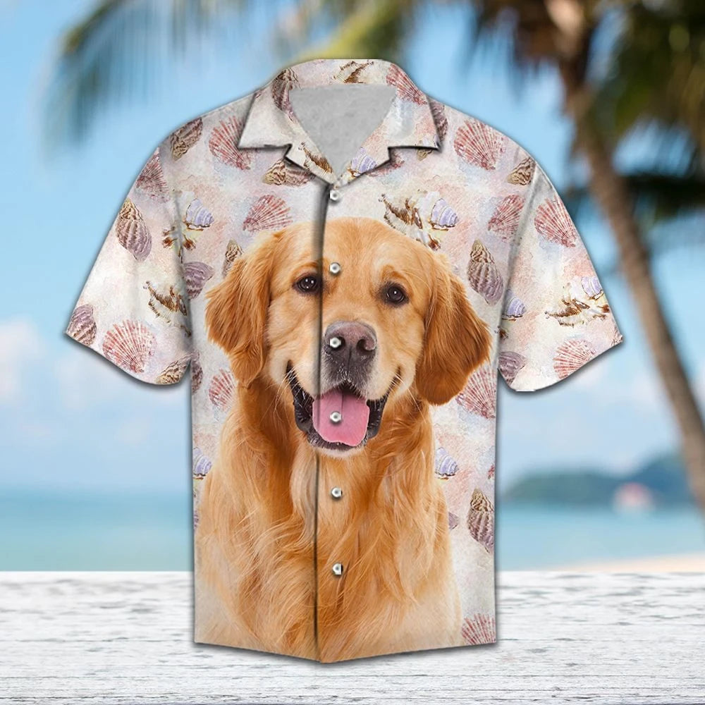 Sliogáin Trá Samhraidh Agus Portráid Órga gleoite Aisghabhálaí Léine Haváís, Bronntanas Léine Haváís, Bronntanas Nollag