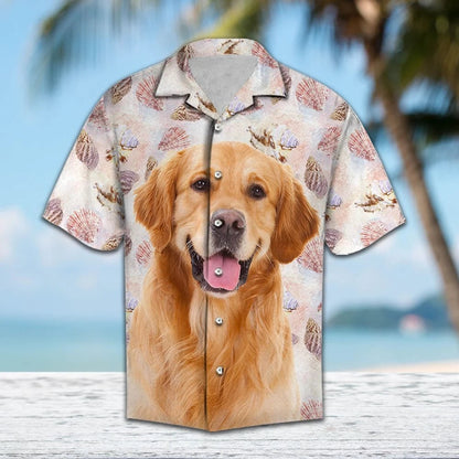 Sliogáin Trá Samhraidh Agus Portráid Órga gleoite Aisghabhálaí Léine Haváís, Bronntanas Léine Haváís, Bronntanas Nollag