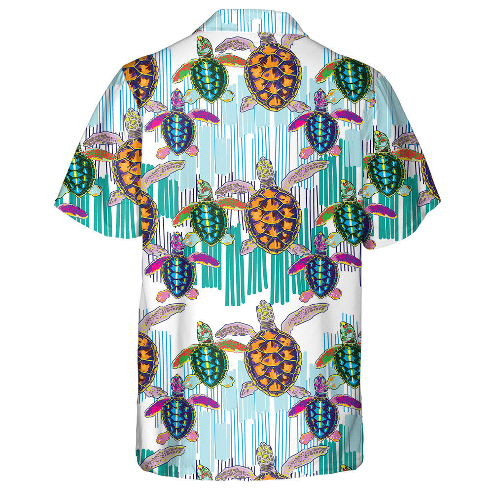 Turtar Treibhe Lámhtharraingthe ag Snámh Chuig an Uisce Léine Haváí, Bronntanas Léine Haváíais, Bronntanas Nollag