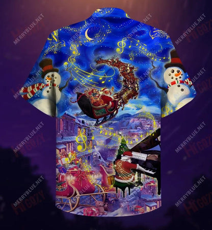 Fuaim Na Nollag Pianó Léine Gearr Muinchille Gearr Léinte T Aigéan Haváí Léinte Crazy Léinte haváíais d'Fhir, Bronntanas Léine Haváíais, Bronntanas Nollag