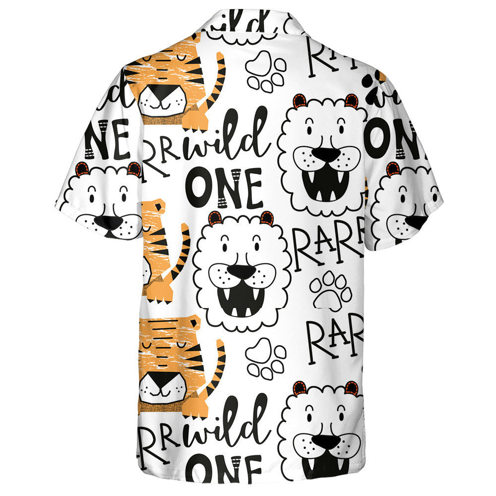 Sleeping Tiger And Smiling Lion Hawaiian Shirt,Hawaiian Shirt Gift, Christmas Gift