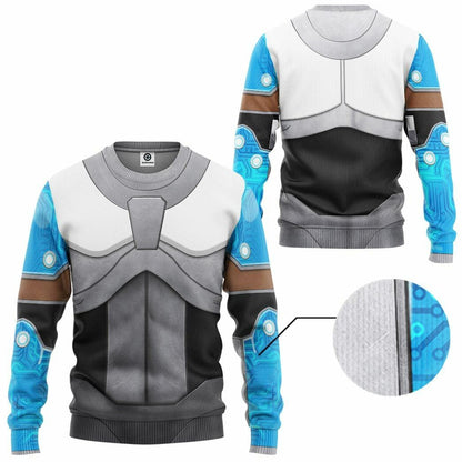 3D Teen Tíotán Cyborg Cosplay Saincheaptha Tshirt Éadaí Hoodie