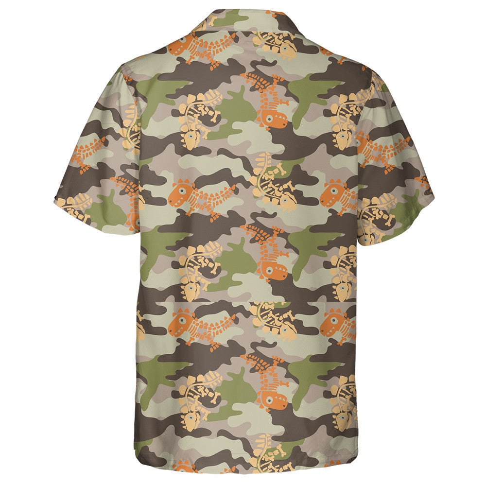 Cúlra Camou Iontaisí Cnámharlach Dineasár Seanré Léine Haváíais, Hwaiian Le Bronntanas