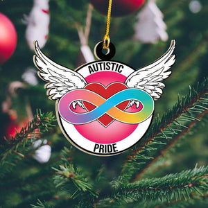 Autistic Pride The Wings Ornament, Christmas Ornament Gift, Christmas Gift, Christmas Decoration