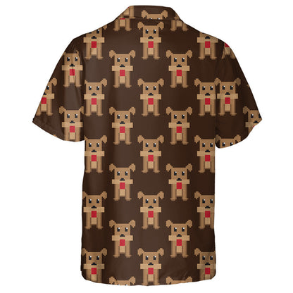 Pixel Art Dogs In Cartoon Background Hawaiian Shirt,Hawaiian Shirt Gift, Christmas Gift