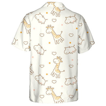 Sioráf Cartún gleoite Hippotamus Patrún Réaltaí Croí Léine Haváís, Bronntanas Léine Haváís, Bronntanas Nollag