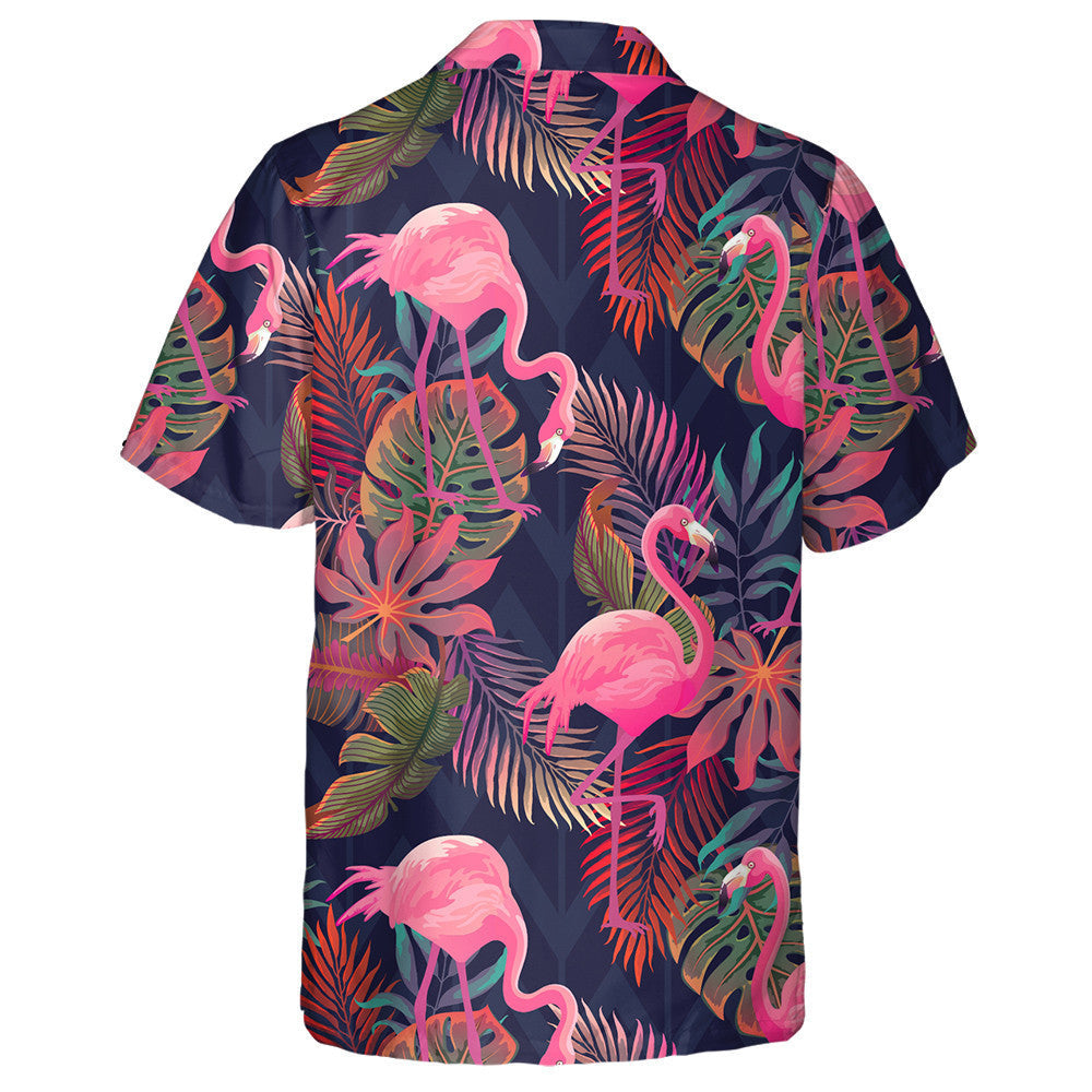 Beautiful Flamingo In Tropical Forest Hawaiian Shirt, Hawaiian For Gift