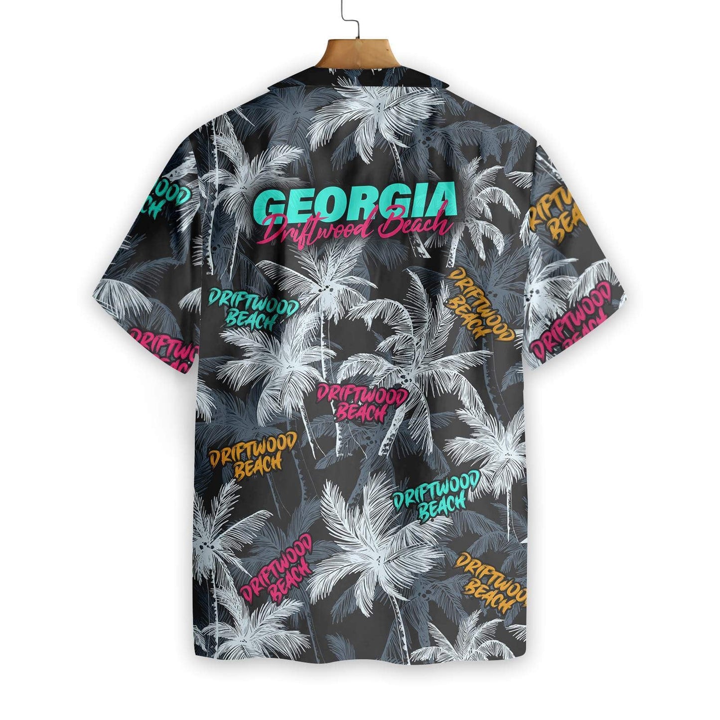 Driftwood Beach Coconut Tree Seamless Pattern Hawaiian Shirt,Hawaiian Shirt Gift, Christmas Gift