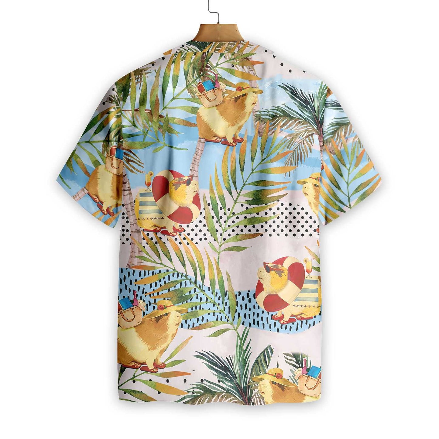 Funny Guinea Pig On The Beach Hawaiian Shirt,Hawaiian Shirt Gift, Christmas Gift
