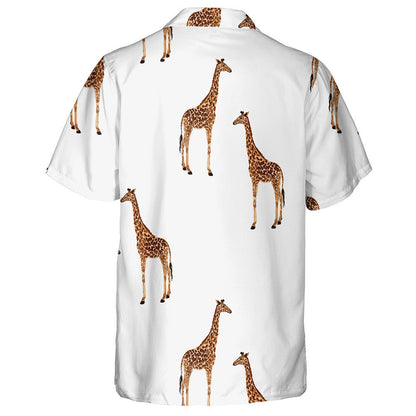 Patrún Álainn Le Sioráf Leithlisithe Ar Chúlra Bán Léine Haváís, Bronntanas Léine Haváíais, Bronntanas Nollag