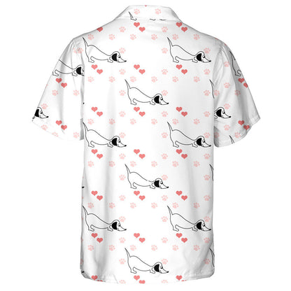 Madra ag Sniffing Le Cúlra Aonraithe Ceann Léine Haváí, Bronntanas Léine Haváí, Bronntanas Nollag