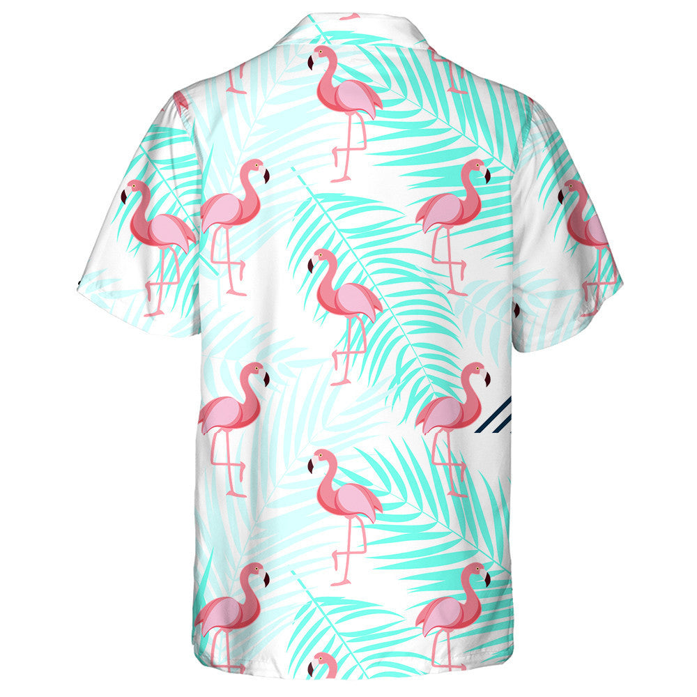 Flamingo ina Seasamh ar Chos Amháin Le Saoire Pailme Léine Haváíais, Bronntanas Léine Haváíais, Bronntanas Nollag