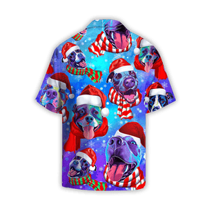 Pit Bull Xmas Unisex Hawaiian Shirts Summer Shirt Christmas Shirt, Hawaiian Shirt Gift, Christmas Gift