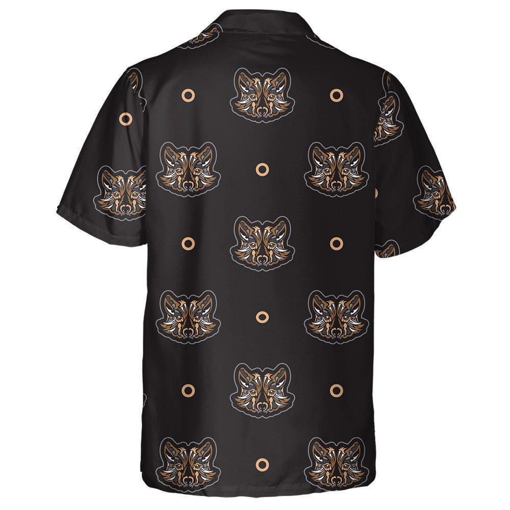 The Face Of A Wolf And Gold Ring Hawaiian Shirt,Hawaiian Shirt Gift, Christmas Gift